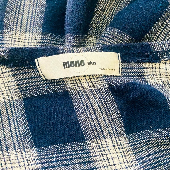 Blue checkered long cardigan S / M - Picture 6 of 7